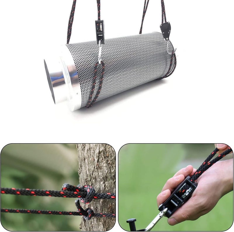 DIRBUY 2 pcs Kayak Rope Tie Downs, 3/8 inch Canoe Bow and Stern Tie Downs Straps, Heavy Duty Adjustable Rope Clip Tie Down - Image 4